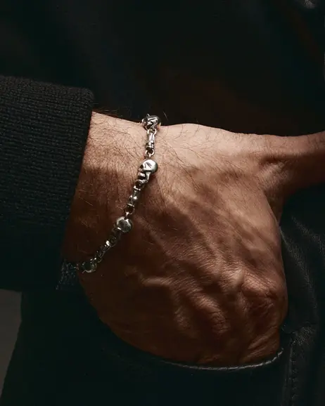 Srebrna bransoletka MEMENTO MORI
