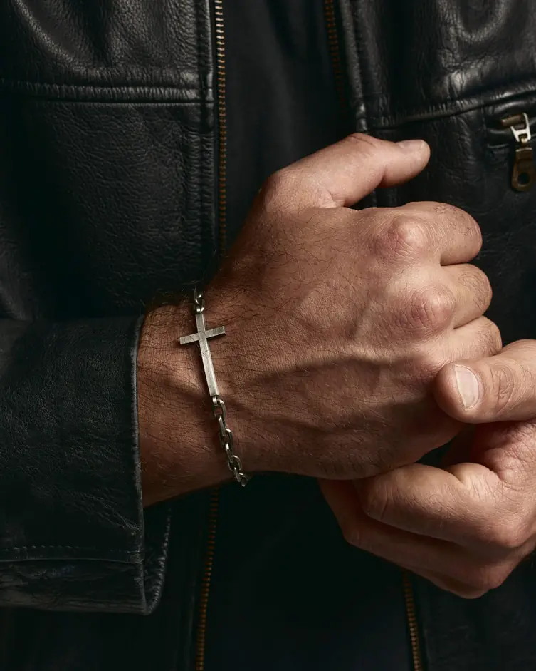 Srebrna bransoletka STRENGTH OF FAITH 5