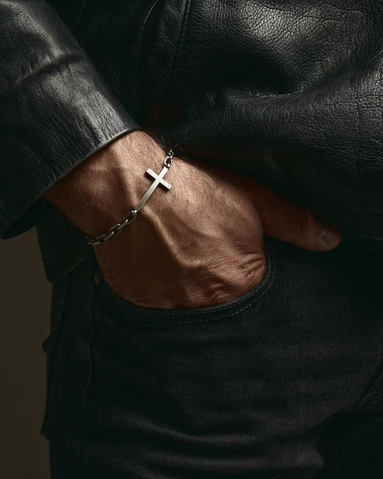 Srebrna bransoletka STRENGTH OF FAITH 9