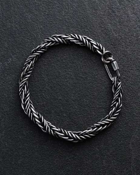 Srebrna bransoletka BRAID 9