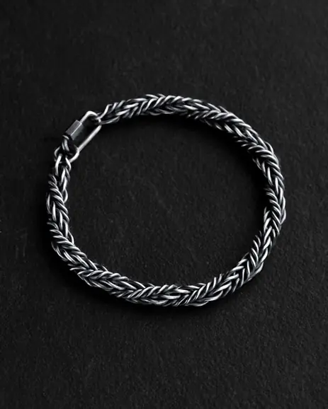 Srebrna bransoletka BRAID