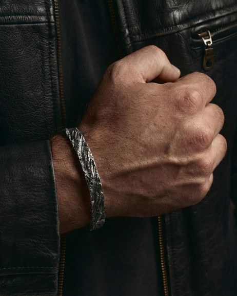 Srebrna sztywna bransoletka KRIGER