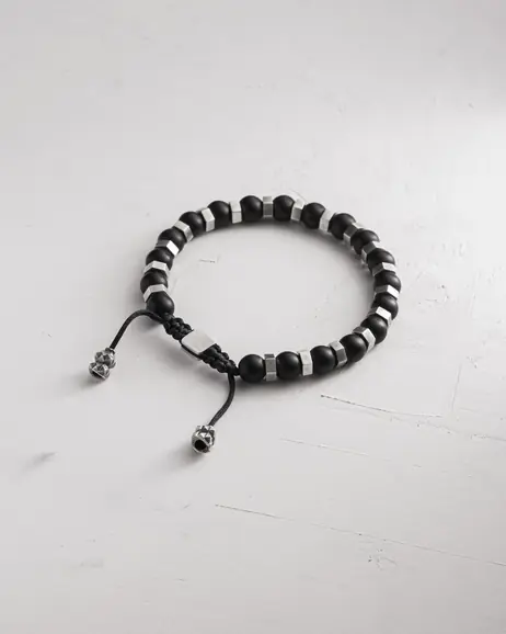Bransoletka męska RESPONDEO (srebro, lawa) S 6
