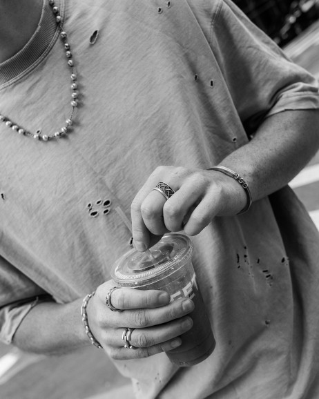 Srebrna sztywna bransoletka DENKEN 12