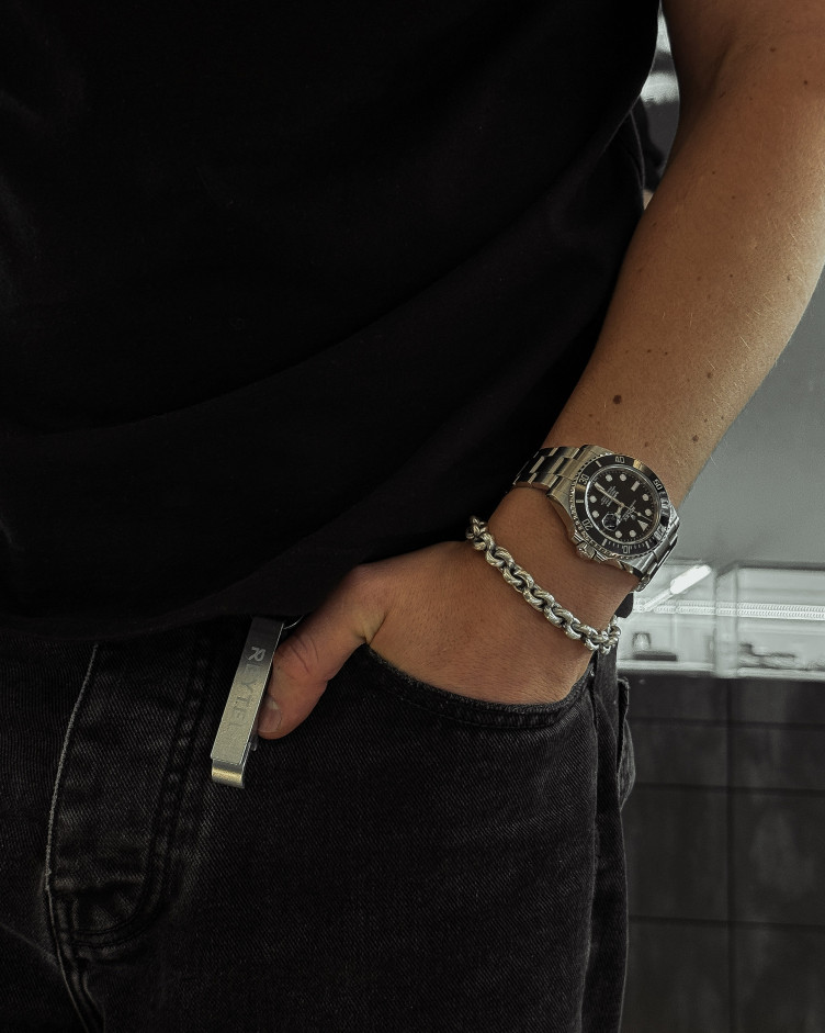 Srebrna bransoletka MACHT 4