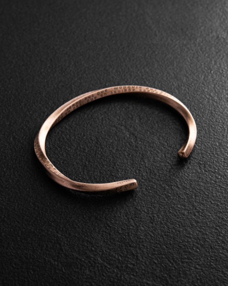 Sztywna bransoleta THE LORD'S PRAYER – OUR FATHER z czerwonego złota 3