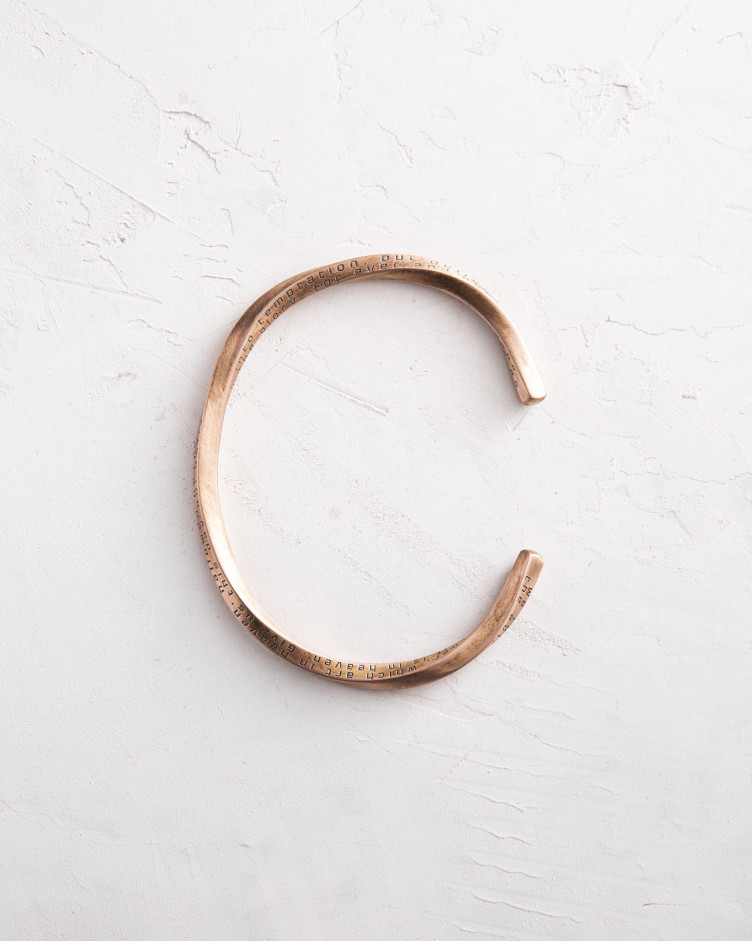 Sztywna bransoleta THE LORD'S PRAYER – OUR FATHER z czerwonego złota 5