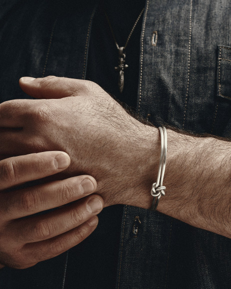 Srebrna sztywna bransoletka TAPPERHET 3