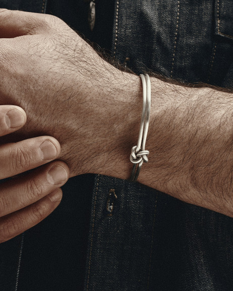 Srebrna sztywna bransoletka TAPPERHET