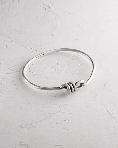 Srebrna sztywna bransoletka BOUCLE 7
