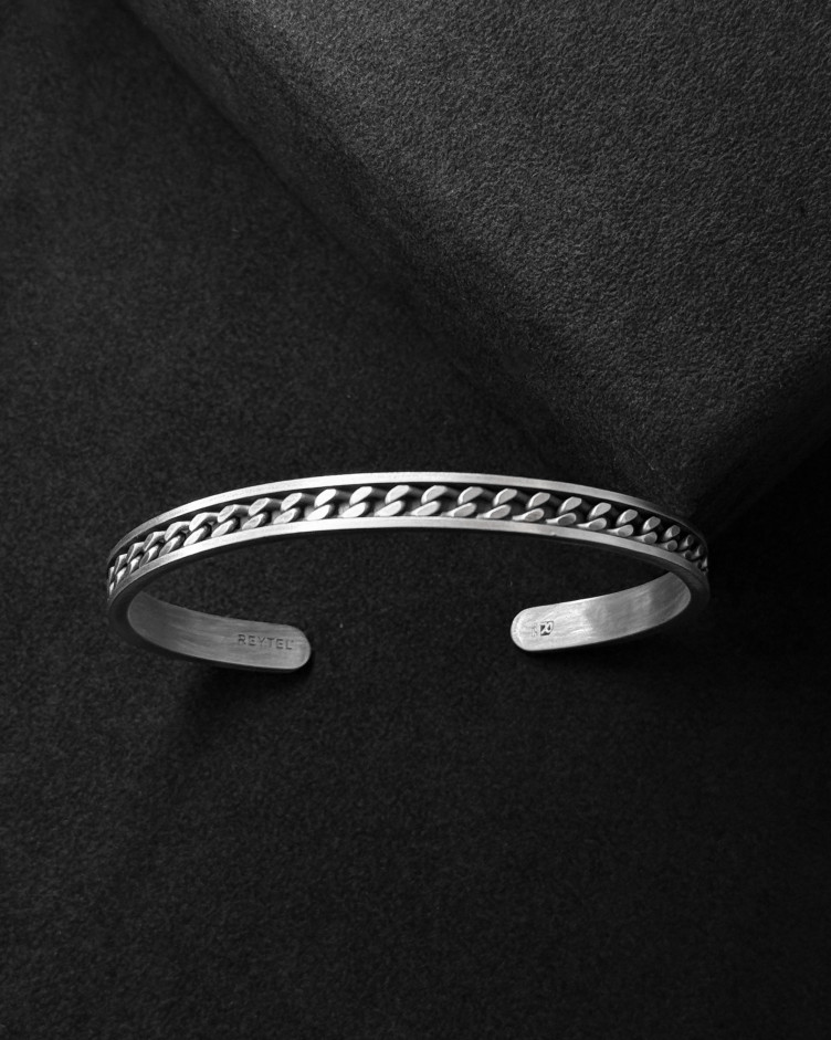 Srebrna sztywna bransoletka VIRTUS 4
