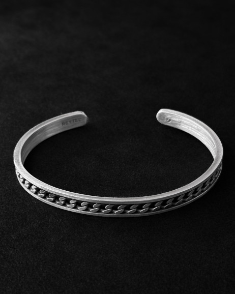 Srebrna sztywna bransoletka VIRTUS 7