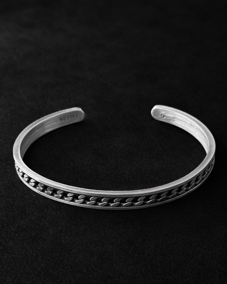 Srebrna sztywna bransoletka VIRTUS 7