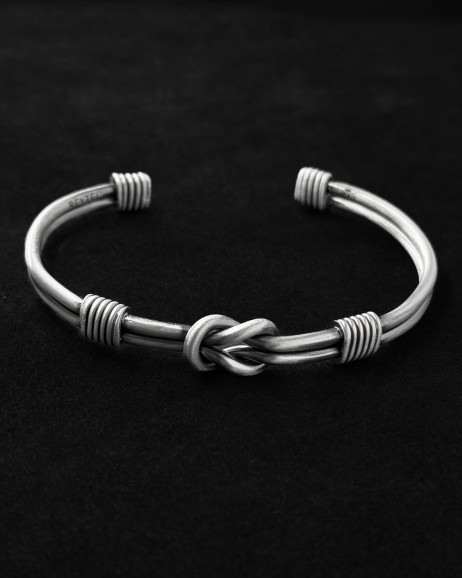 Srebrna sztywna bransoletka NODUS 5