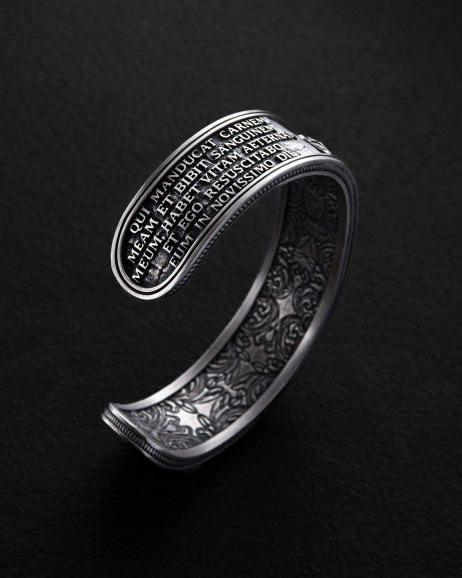 Srebrna sztywna bransoletka THE LAST SUPPER 4