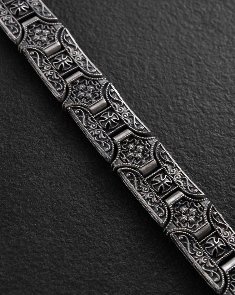 Srebrna bransoletka TEMPLAR CROSS 4