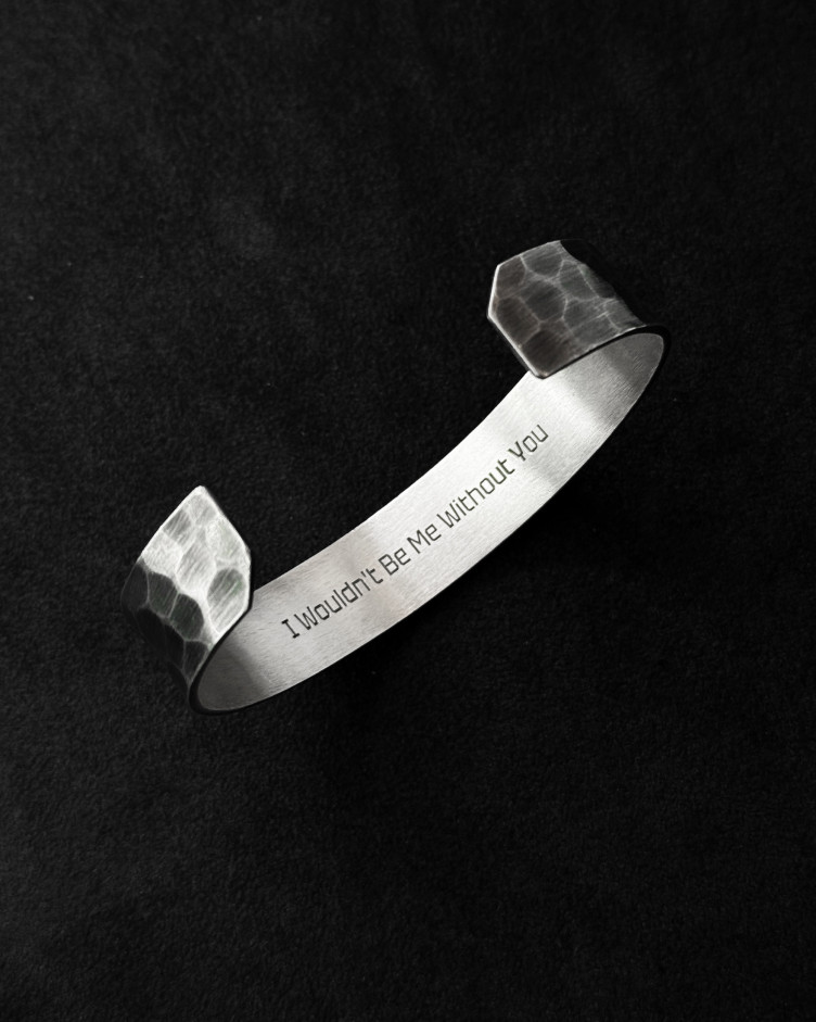 Srebrna sztywna bransoletka WITHOUT YOU