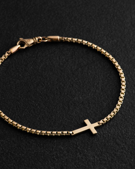 Bransoletka CROSS (żółte złoto)