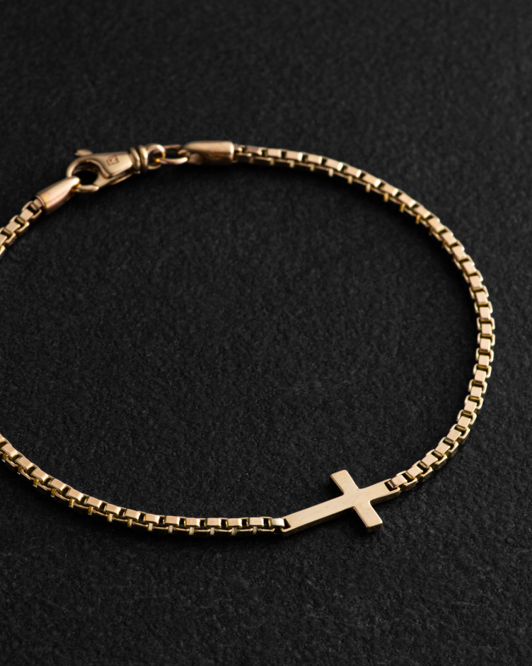 Bransoletka CROSS (żółte złoto)
