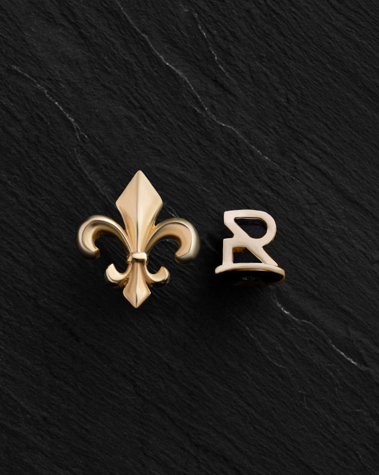 Pojedynczy kolczyk FLEUR DE LIS (żółte złoto)