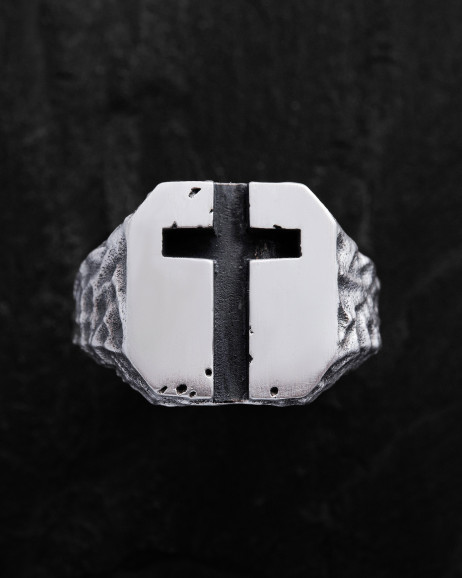 Srebrny pierścień URBAN CROSS