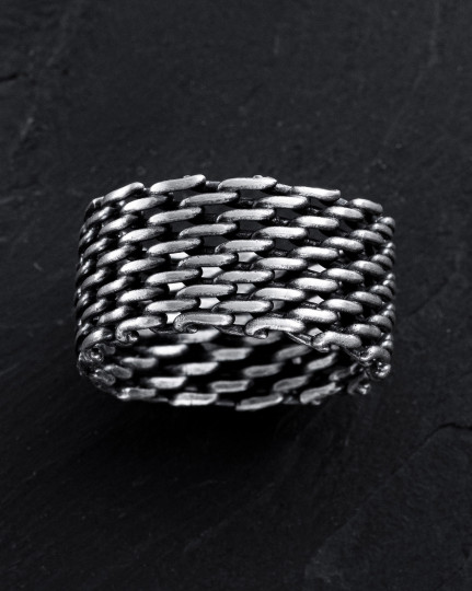 Srebrny pierścień WEAVE