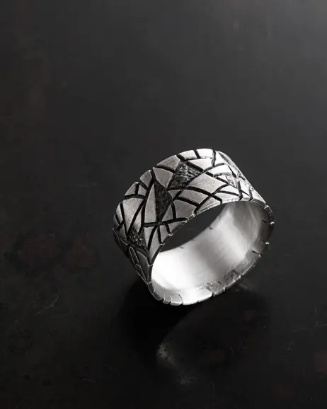 Srebrny pierścień ICEBERG 8