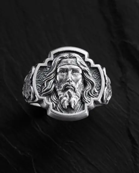 Srebrny pierścień THE FACE OF JESUS ​​THE SAVIOR