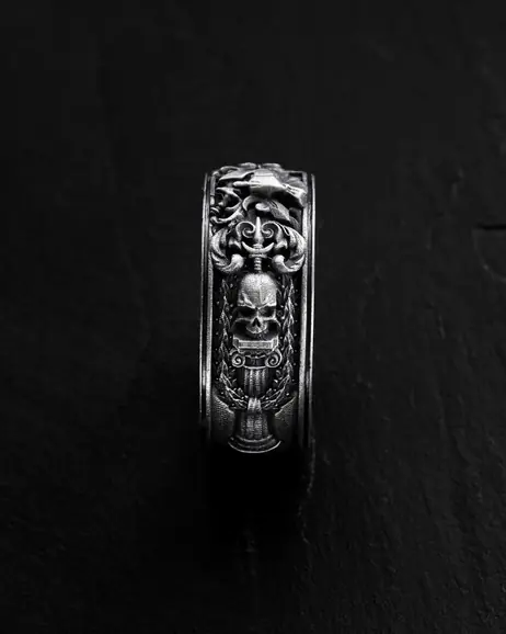 Srebrny pierścień GLADIATOR. MEMENTO MORI 3