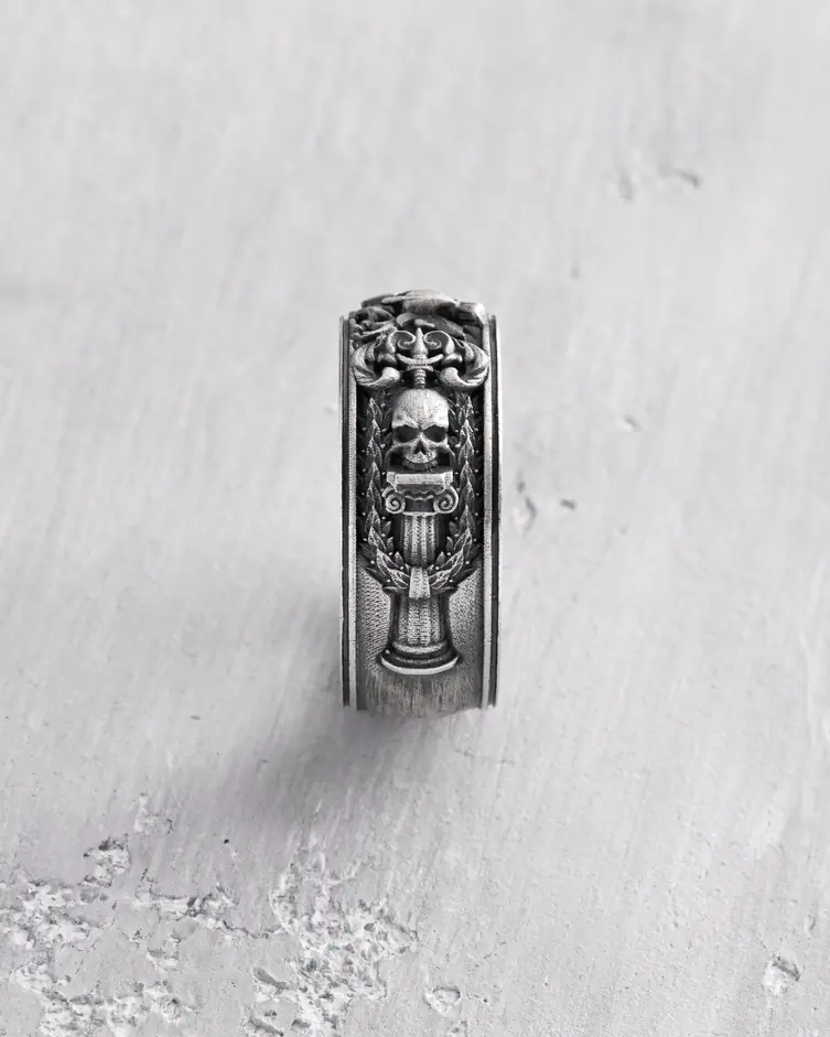Srebrny pierścień GLADIATOR. MEMENTO MORI 6