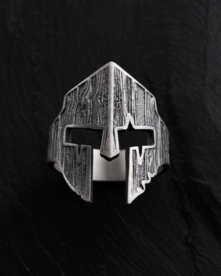 Srebrny pierścień SPARTAN WARRIOR'S HELMET