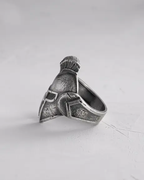 Srebrny pierścień SPARTAN HELMET 8
