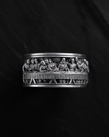 Srebrny pierścień THE LAST SUPPER (Leonardo) 4