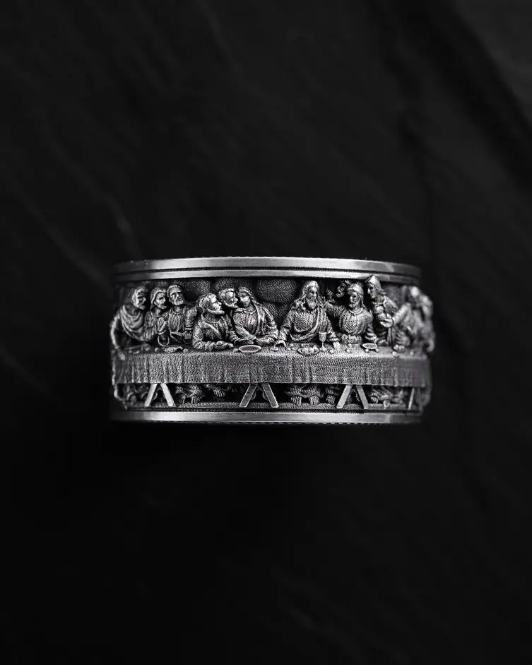 Srebrny pierścień THE LAST SUPPER (Leonardo) 4