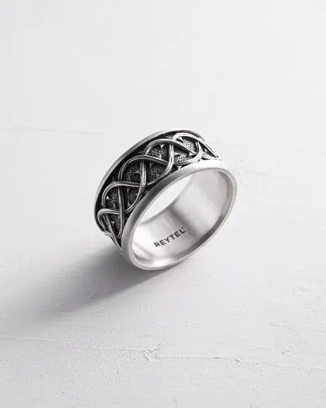 Srebrny pierścień THORN CROWN 8