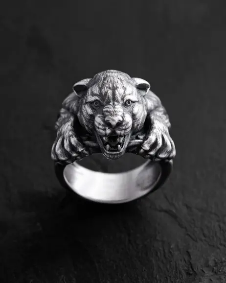 Srebrny pierścień PANTHER