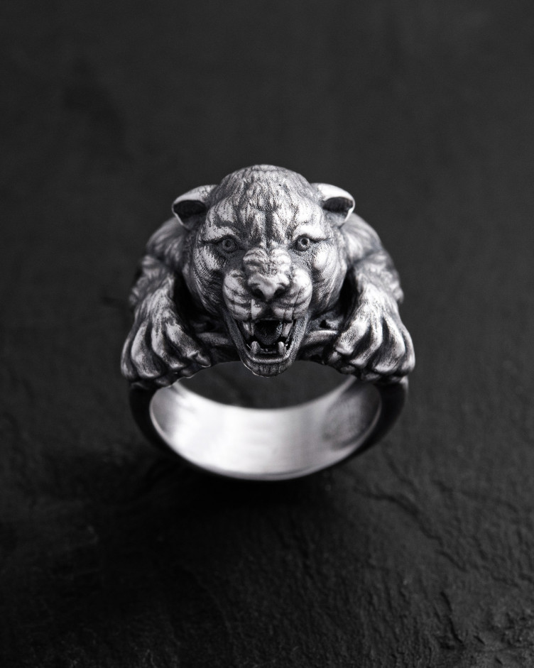 Srebrny pierścień PANTHER