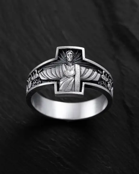 Srebrny pierścień DIOS ES AMOS 4