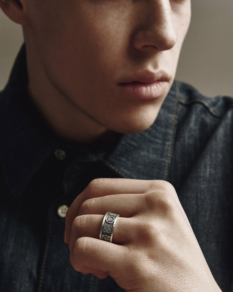 Srebrny pierścień NORDIC LEGACY 4