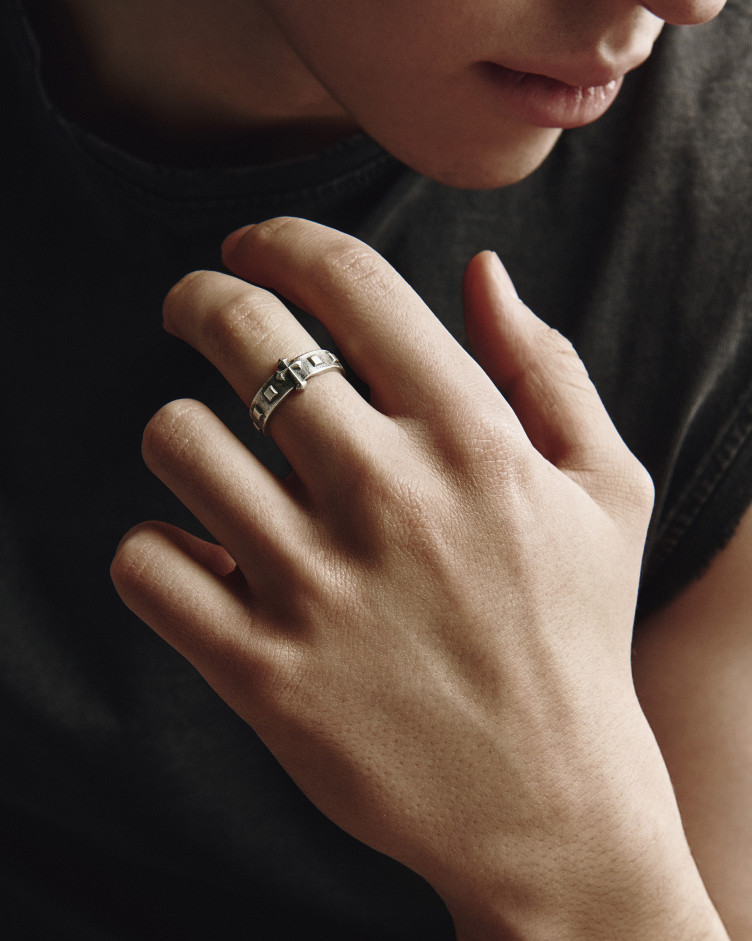 Srebrny pierścień ROSARIUM 3