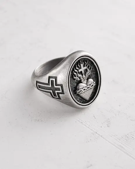 Srebrny pierścień SACRED HEART 5