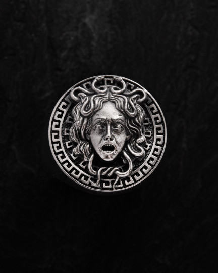 Srebrny pierścień GORGON MEDUSA