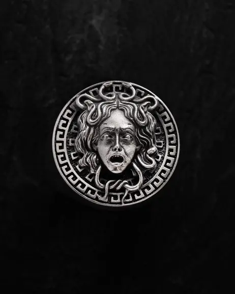 Srebrny pierścień GORGON MEDUSA