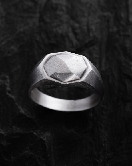 Srebrny pierścień METEORITE 4
