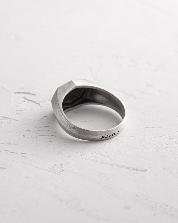 Srebrny pierścień METEORITE 3