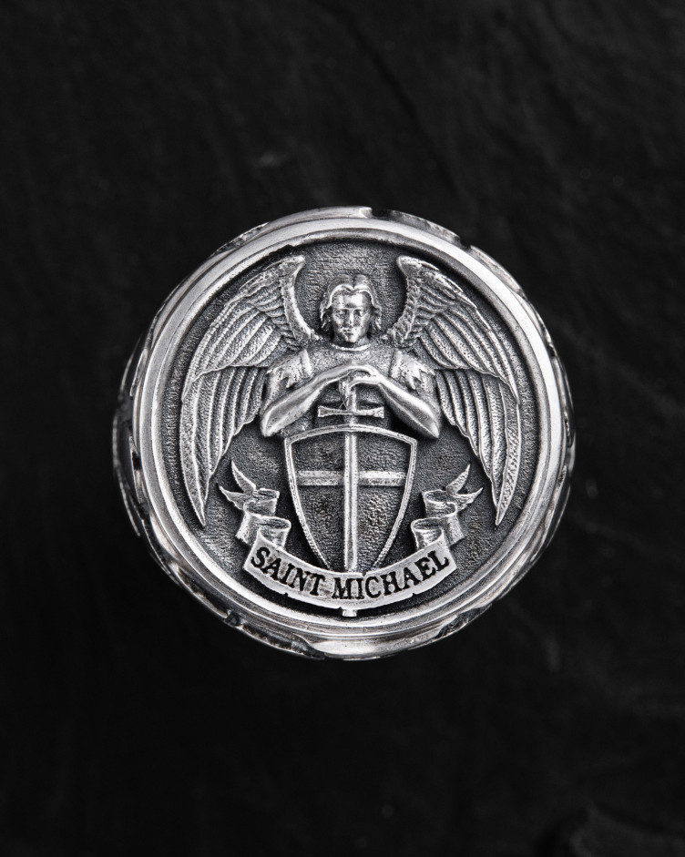 Srebrny pierścień SAINT MICHAEL 3