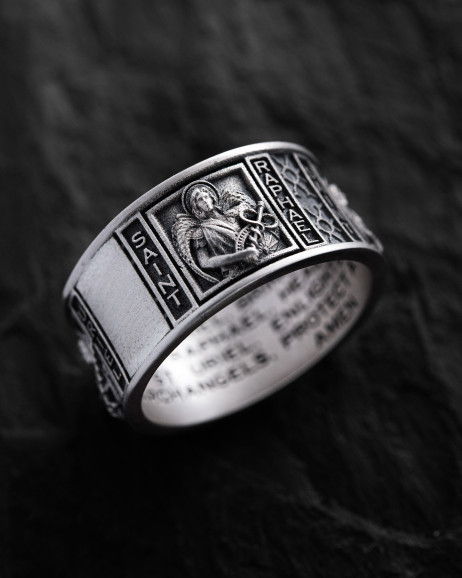 Srebrny pierścień OCHRONA ARCHANIOŁÓW 2