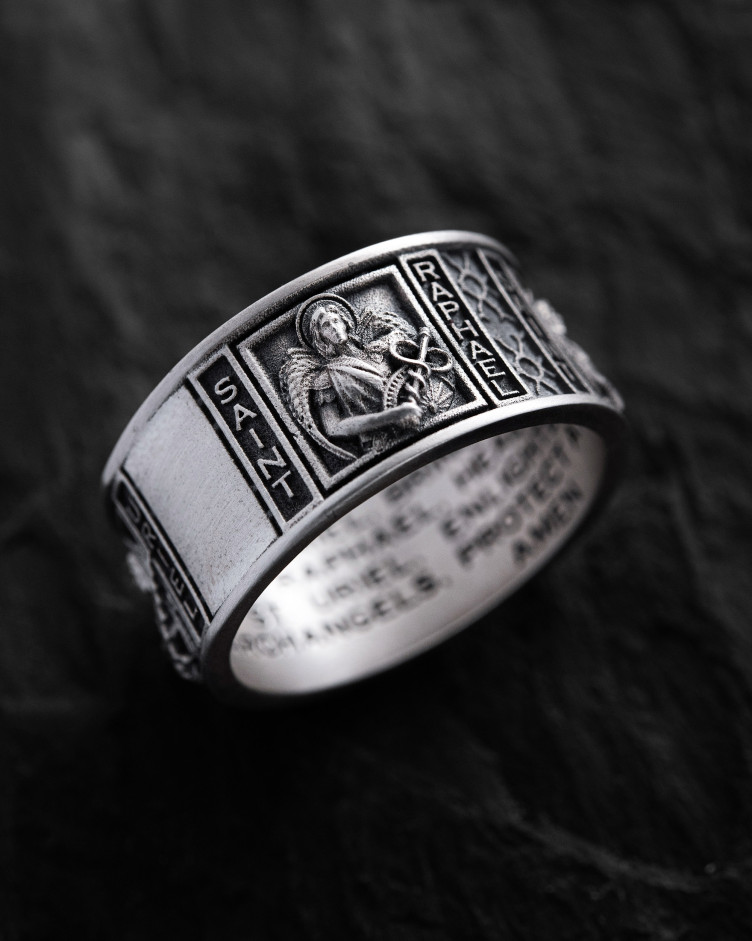 Srebrny pierścień OCHRONA ARCHANIOŁÓW 2