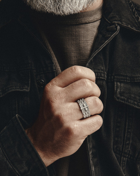 Srebrny pierścień RÓŻANIEC 2