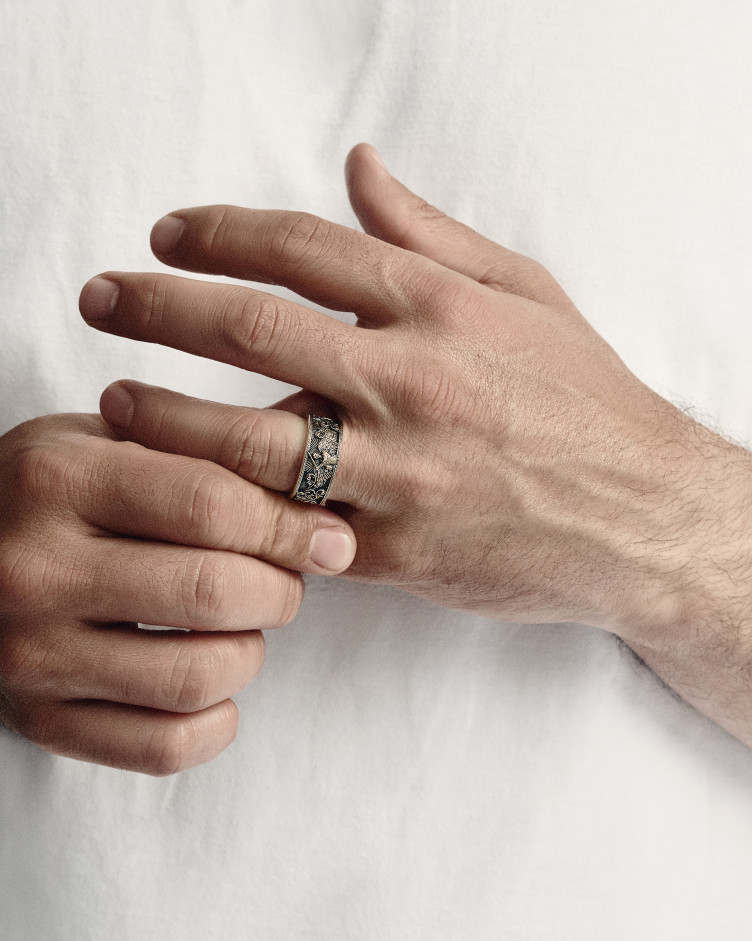 Pierścień ARCHANIOŁ MICHAŁ (żółte złoto) 2